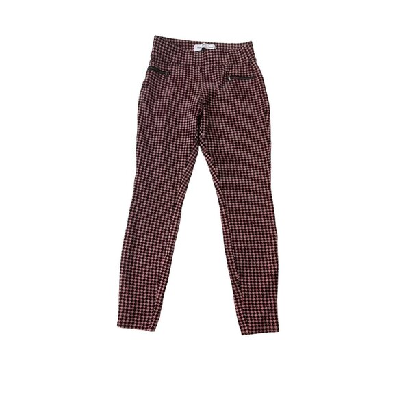 Womens Old Navy Pink and Black Checkered Stevie Leggings Ladies Size Small - Picture 1 of 9